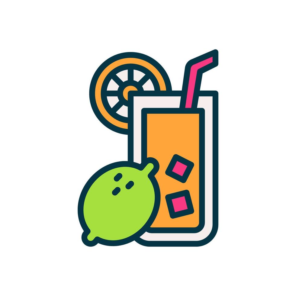 icono de limonada para su sitio web, móvil, presentación y diseño de logotipo. vector