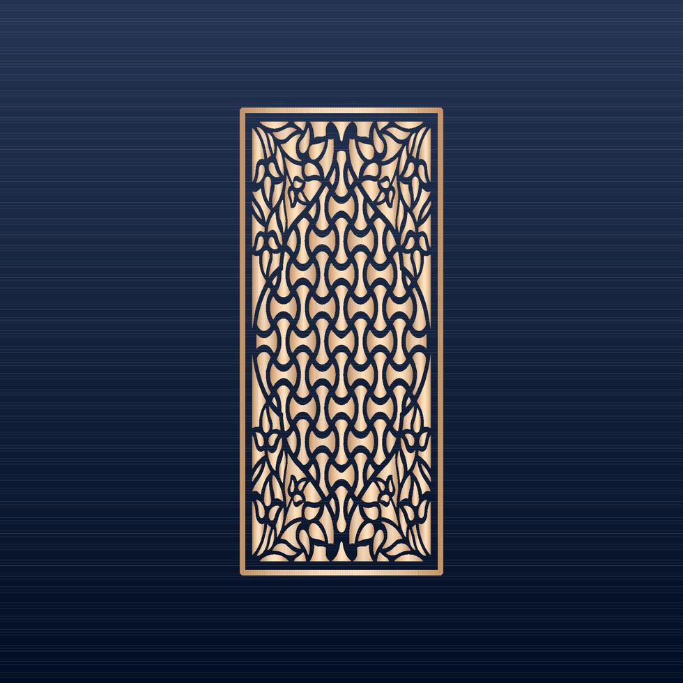 invitations with laser cut - Gold islamic ornament patterns collection - Laser cut square ornamental panels set. cabinet fretwork screen- metal design- wood carving- Vector decorative die cut