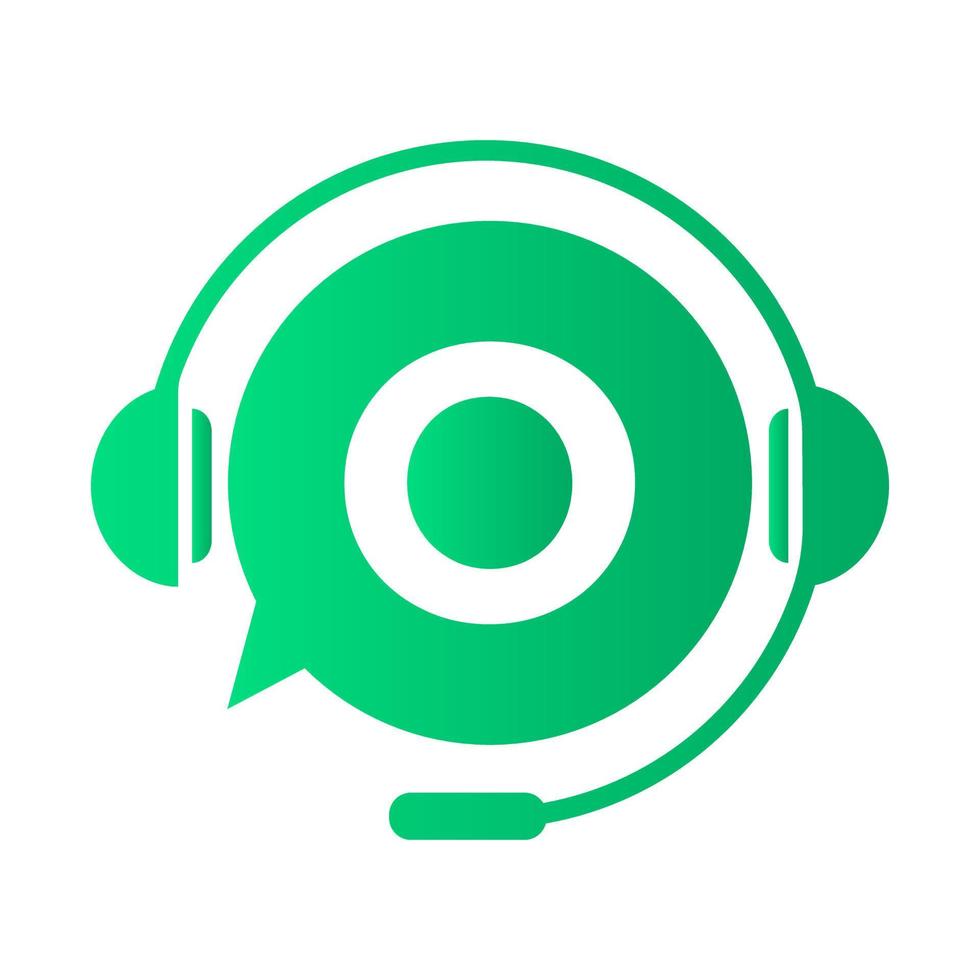 Communication, Chat Logo On Letter O Template. Bubble Speech, Consulting Sign Icon vector