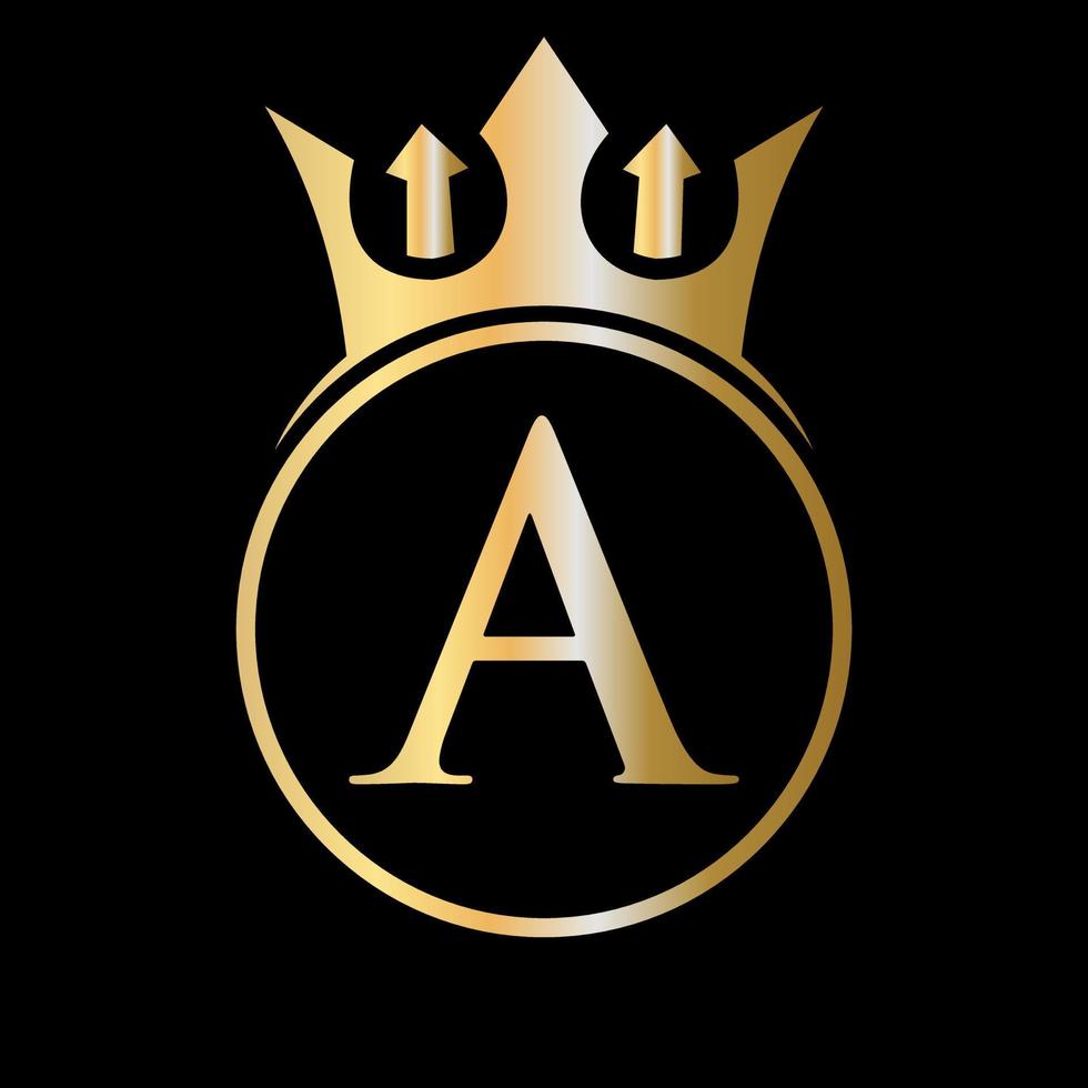 Luxury Letter A Crown Logo. Crown Logo for Beauty, Fashion, Star, Elegant Sign vector