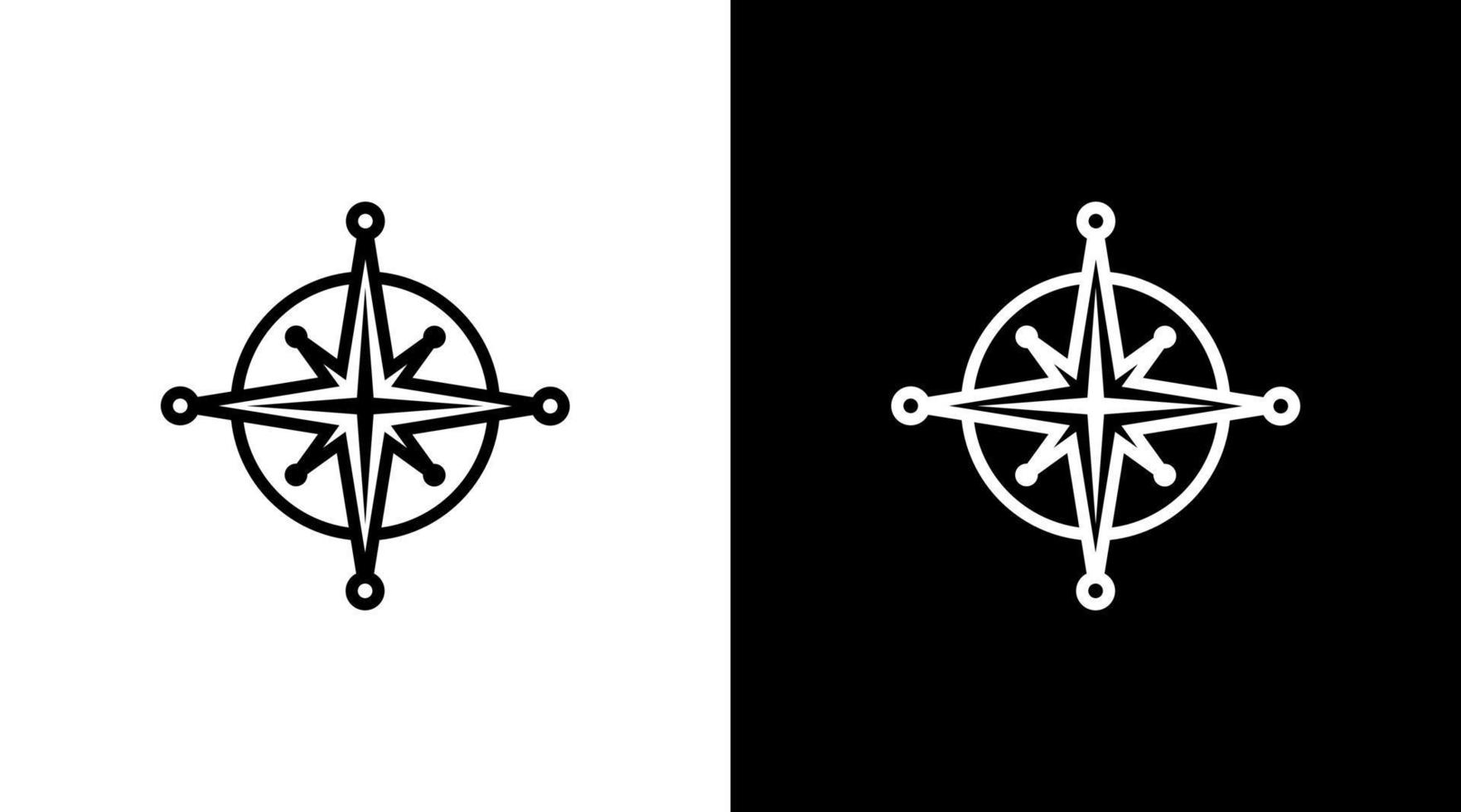 compass logo monogram black and white icon illustration style Designs templates vector