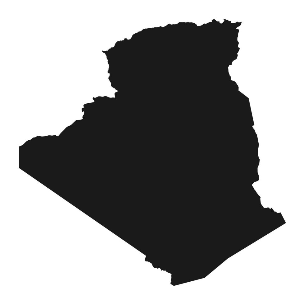 Mapa de Argelia muy detallado con bordes aislados en segundo plano. vector