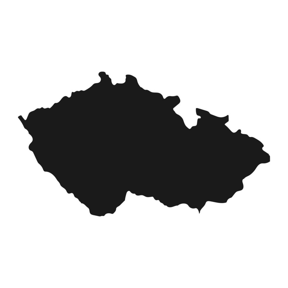 Highly detailed Czechia map with borders isolated on background vector