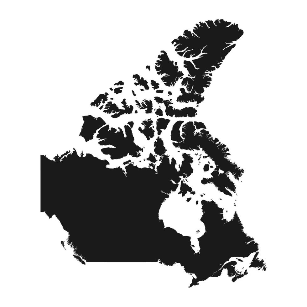 Highly detailed Canada map with borders isolated on background vector