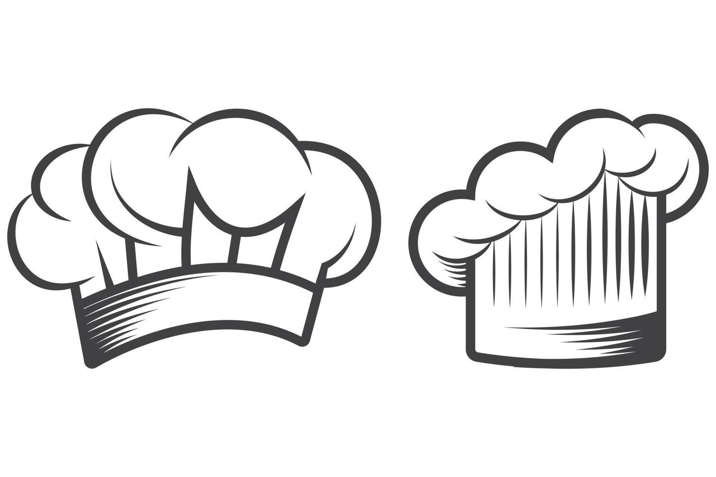 esquema de utensilios de cocina - chef hat clipart vector ilustración