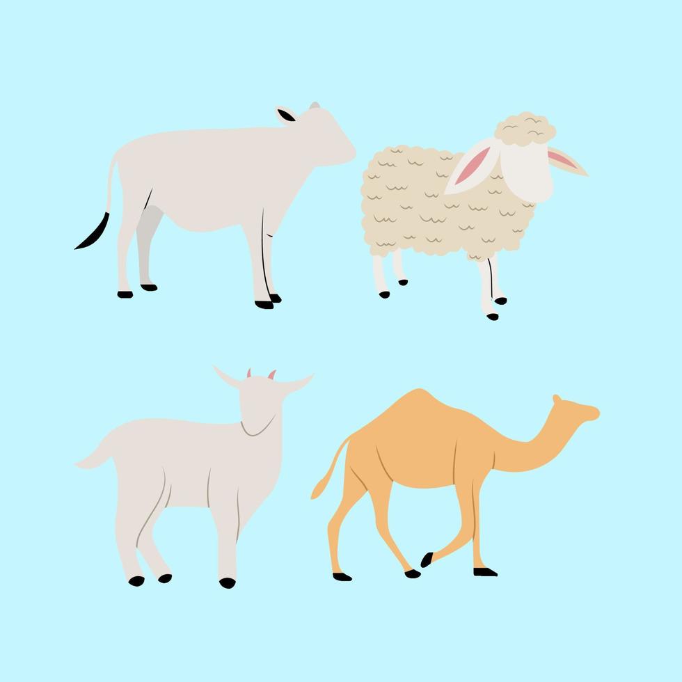 Set Of Eid Adha Animal vector