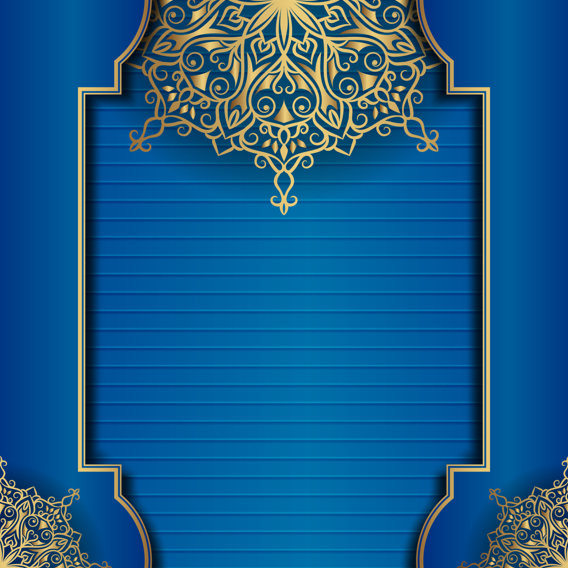 Blue background with mandala ornament 19513380 Vector Art at Vecteezy