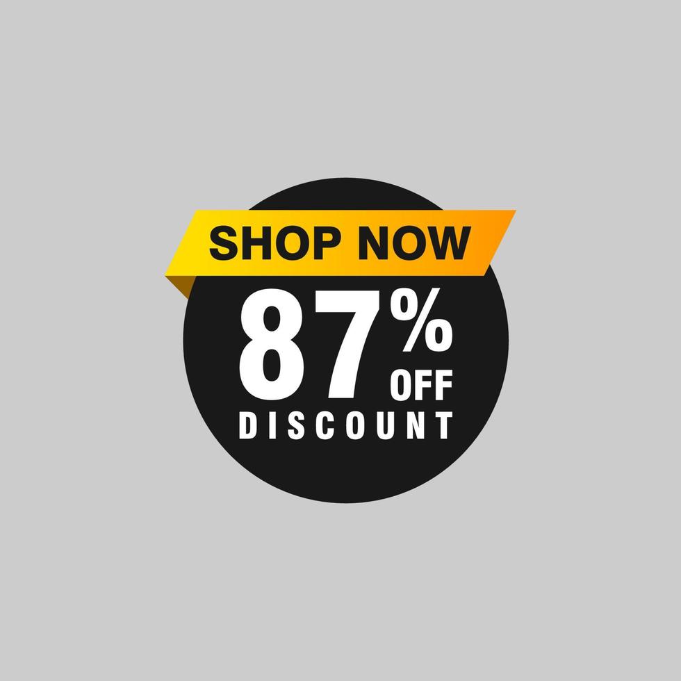 87 discount, Sales Vector badges for Labels, , Stickers, Banners, Tags, Web Stickers, New offer. Discount origami sign banner.