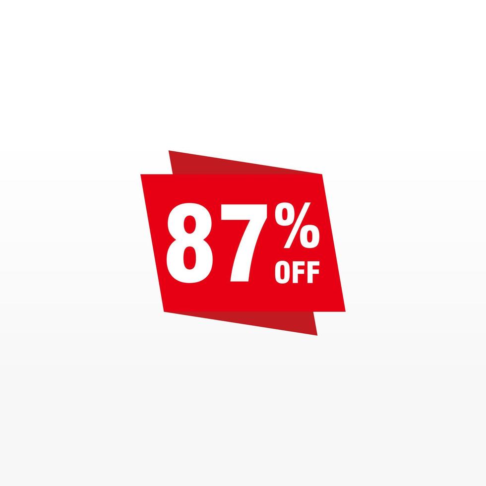 87 discount, Sales Vector badges for Labels, , Stickers, Banners, Tags, Web Stickers, New offer. Discount origami sign banner.