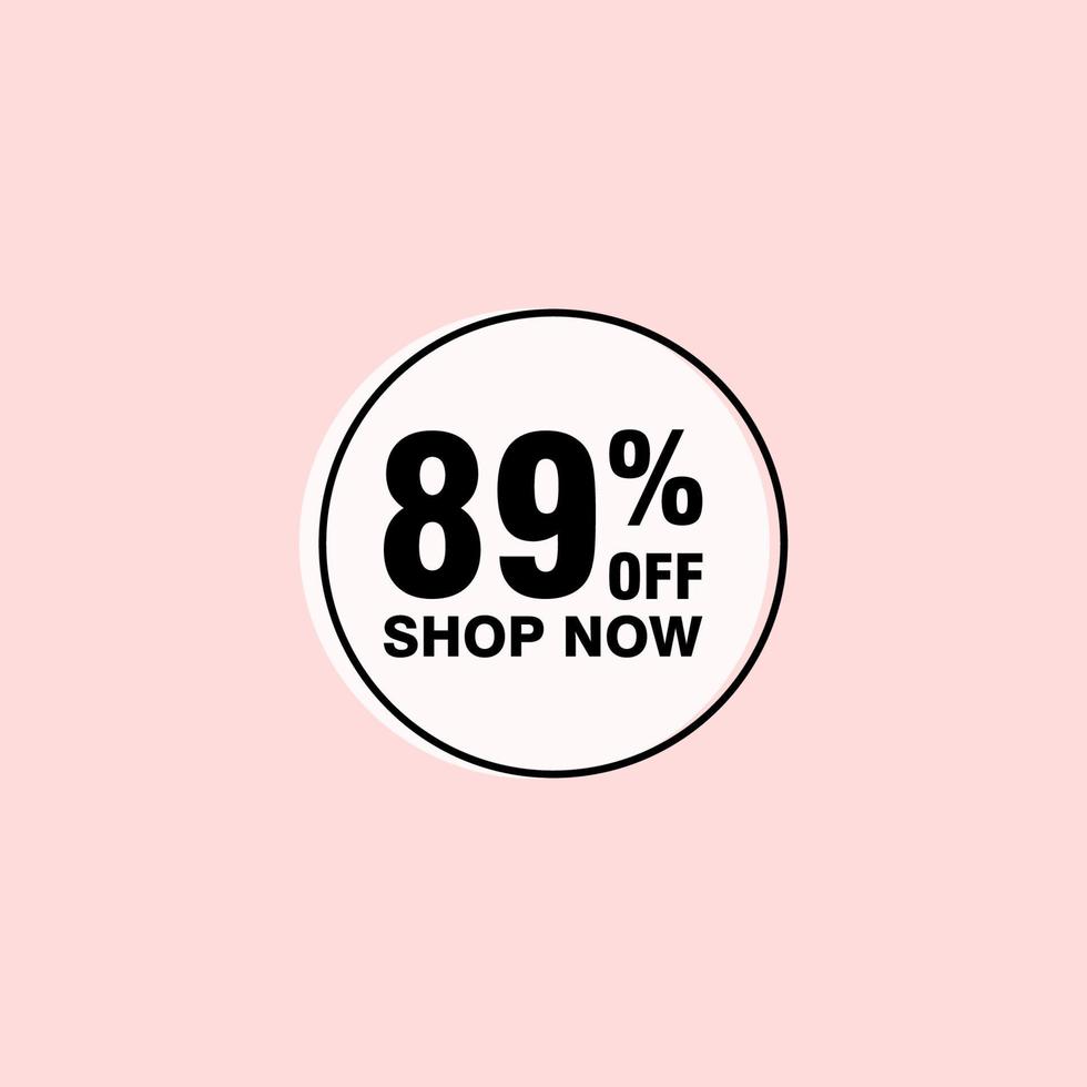 89 discount, Sales Vector badges for Labels, , Stickers, Banners, Tags, Web Stickers, New offer. Discount origami sign banner.