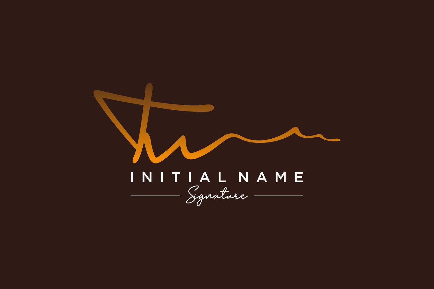 Initial TW signature logo template vector. Hand drawn Calligraphy lettering Vector illustration.