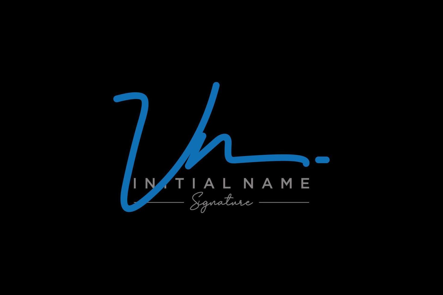 Initial VN signature logo template vector. Hand drawn Calligraphy lettering Vector illustration.