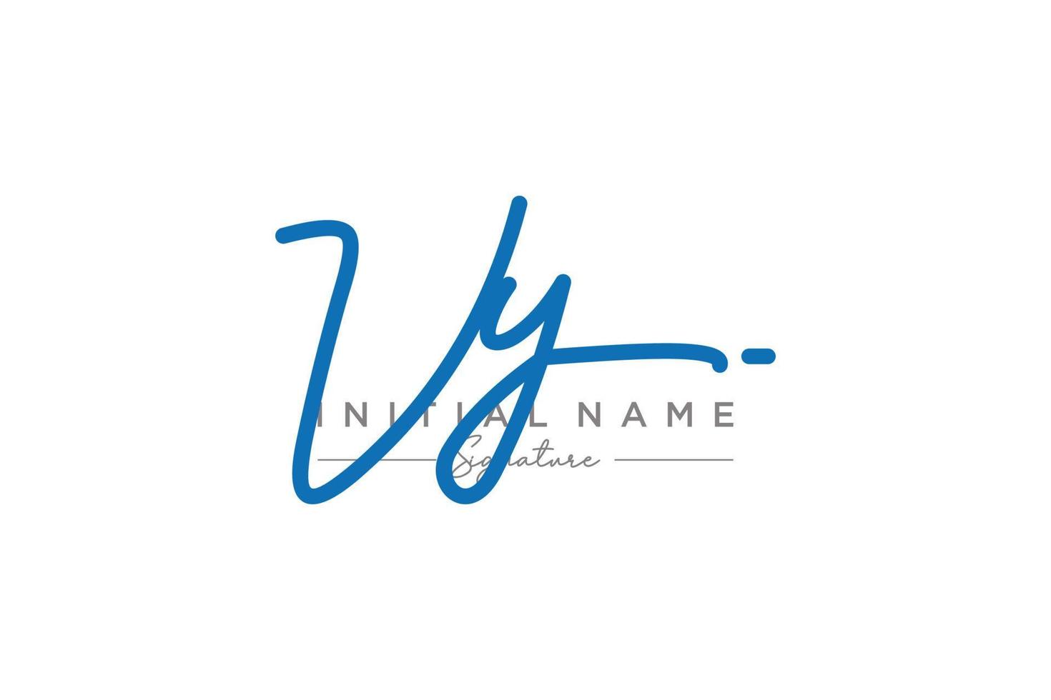 vector de plantilla de logotipo de firma inicial vy. ilustración de vector de letras de caligrafía dibujada a mano.