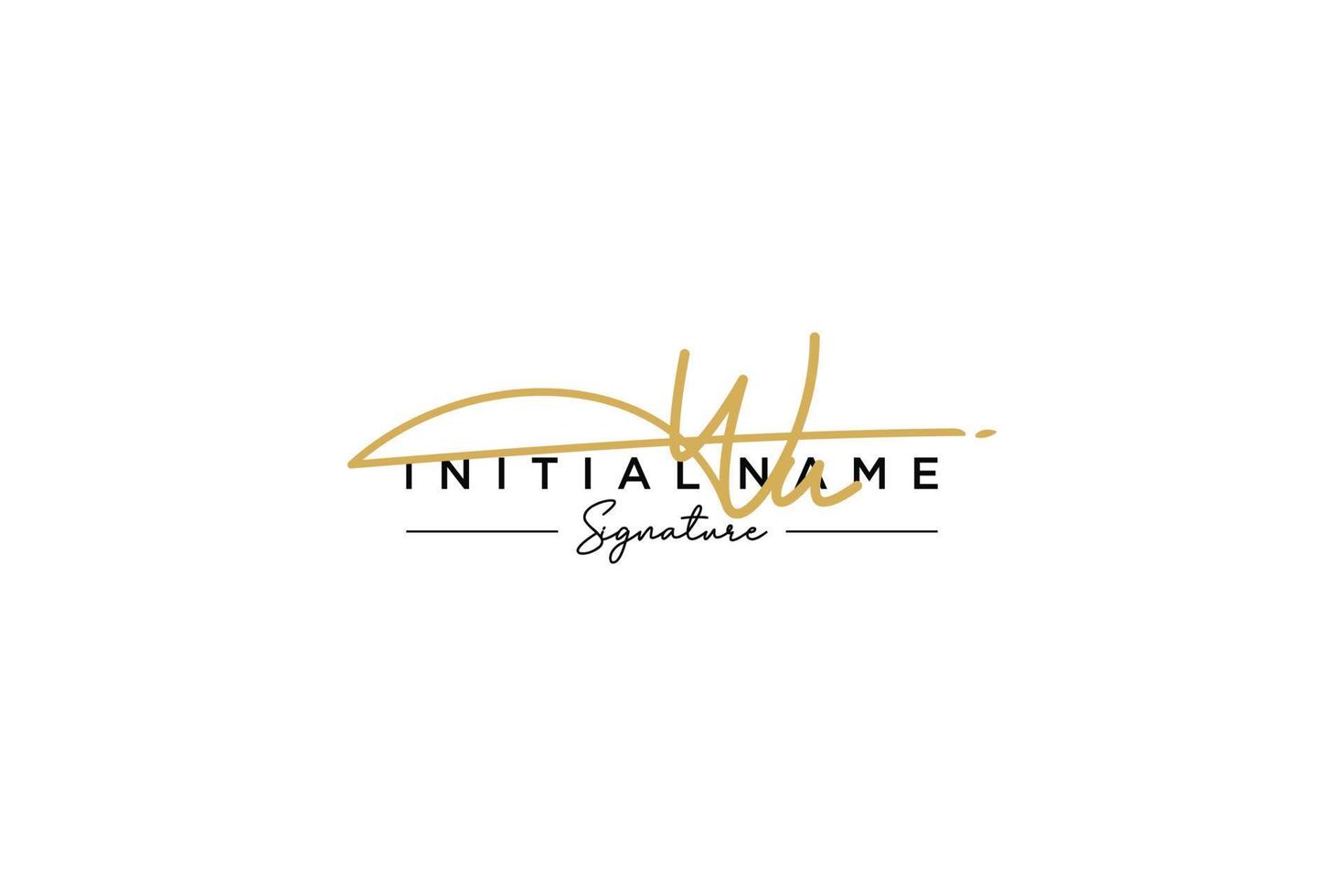 Initial WU signature logo template vector. Hand drawn Calligraphy lettering Vector illustration.