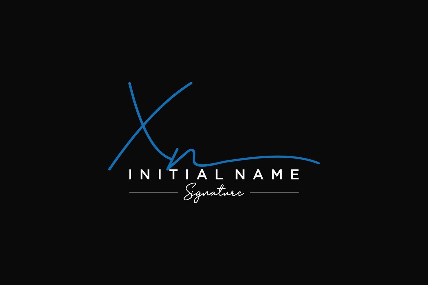 Initial XN signature logo template vector. Hand drawn Calligraphy lettering Vector illustration.