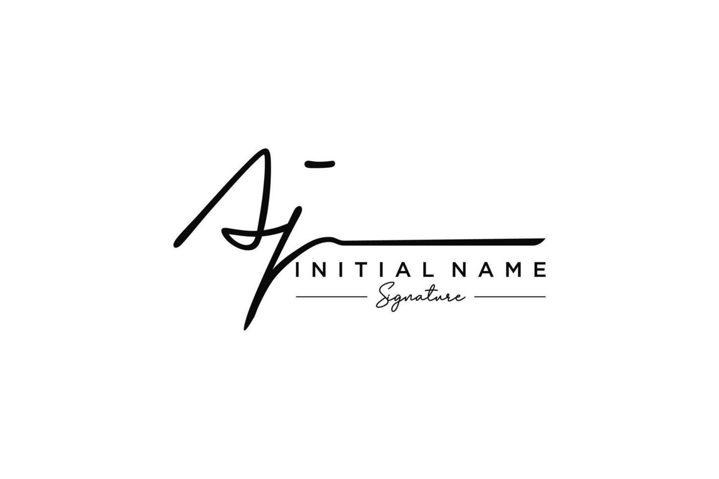 Initial AJ signature logo template vector. Hand drawn Calligraphy