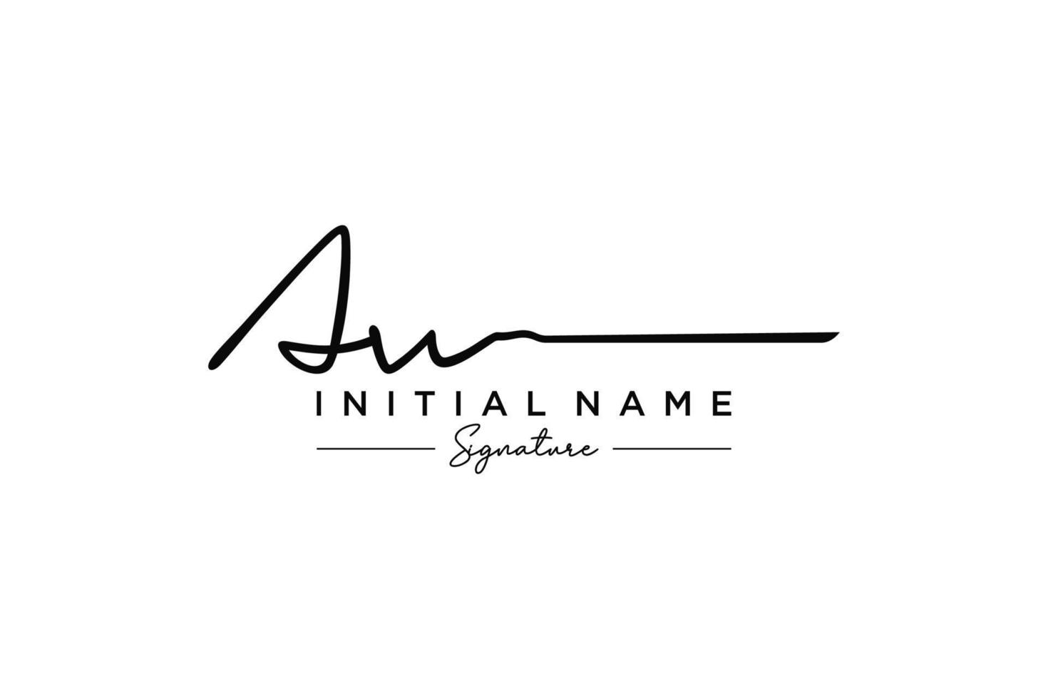 Initial AW signature logo template vector. Hand drawn Calligraphy lettering Vector illustration.