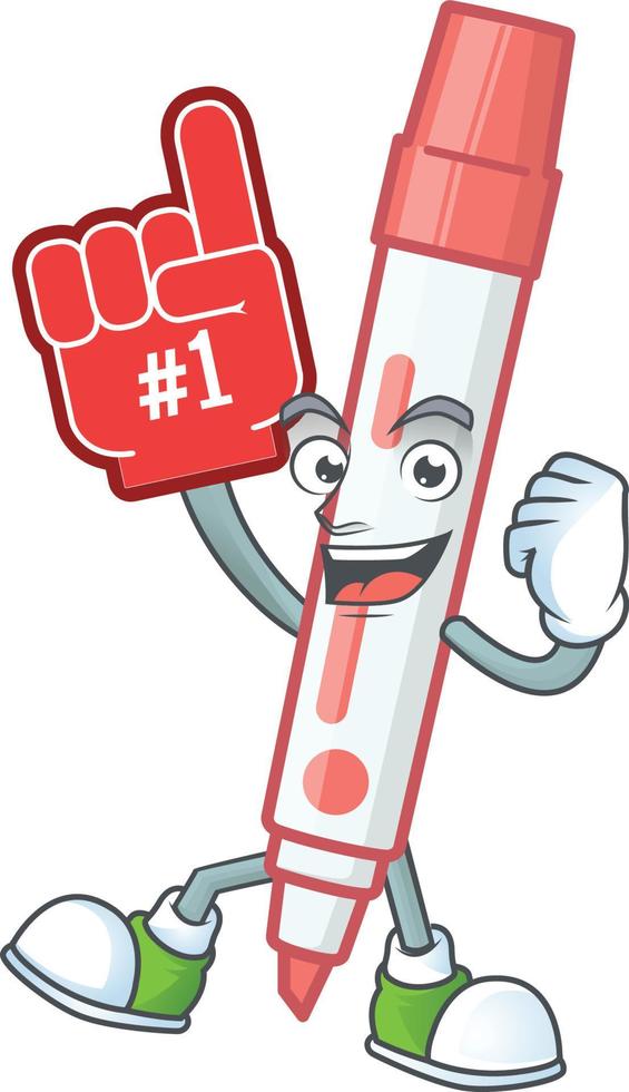 Red White Board Marker Vector