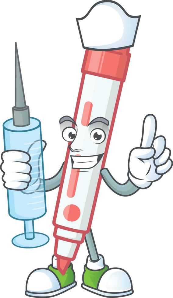 Red White Board Marker Vector