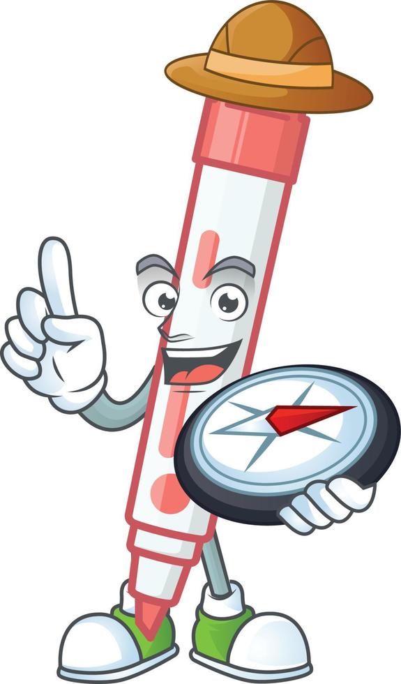 Red White Board Marker Vector