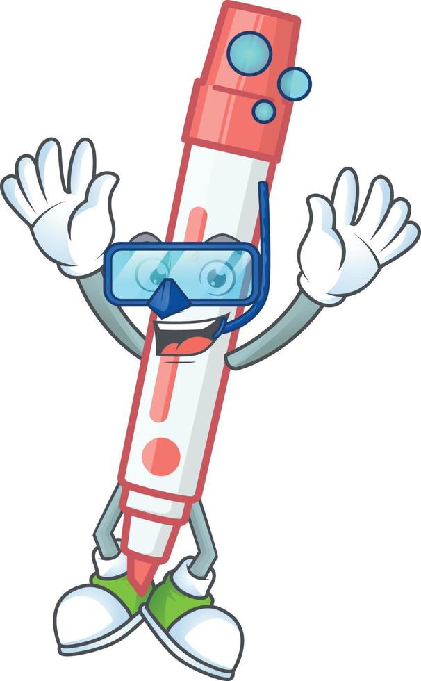 Red White Board Marker Vector