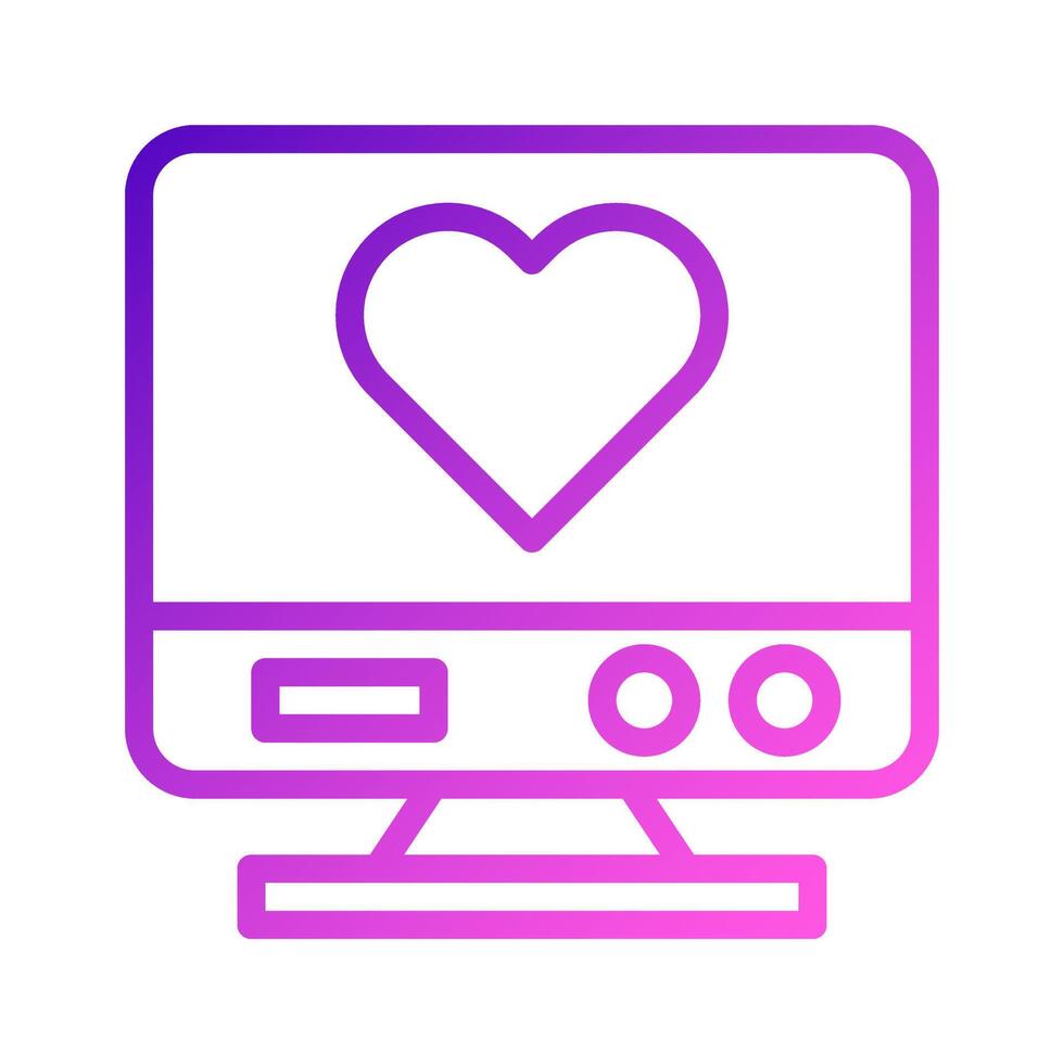 tv icon gradient purple pink style valentine illustration vector element and symbol perfect.