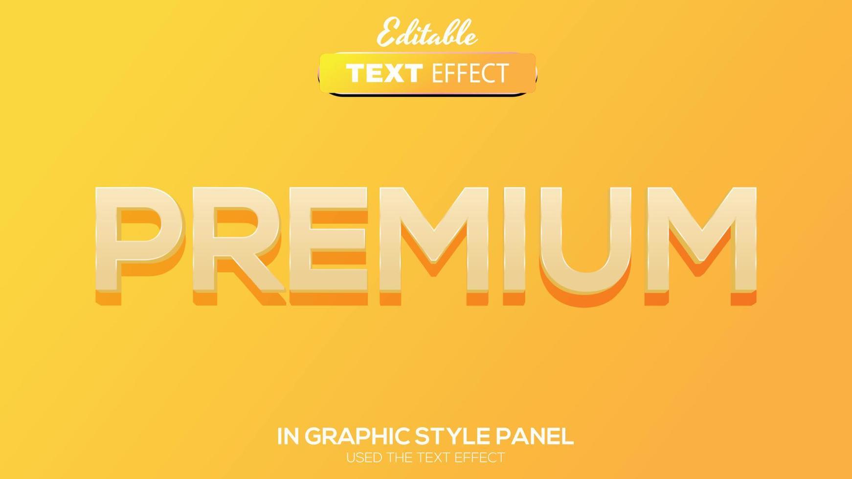 Tema premium de efecto de texto editable 3d vector