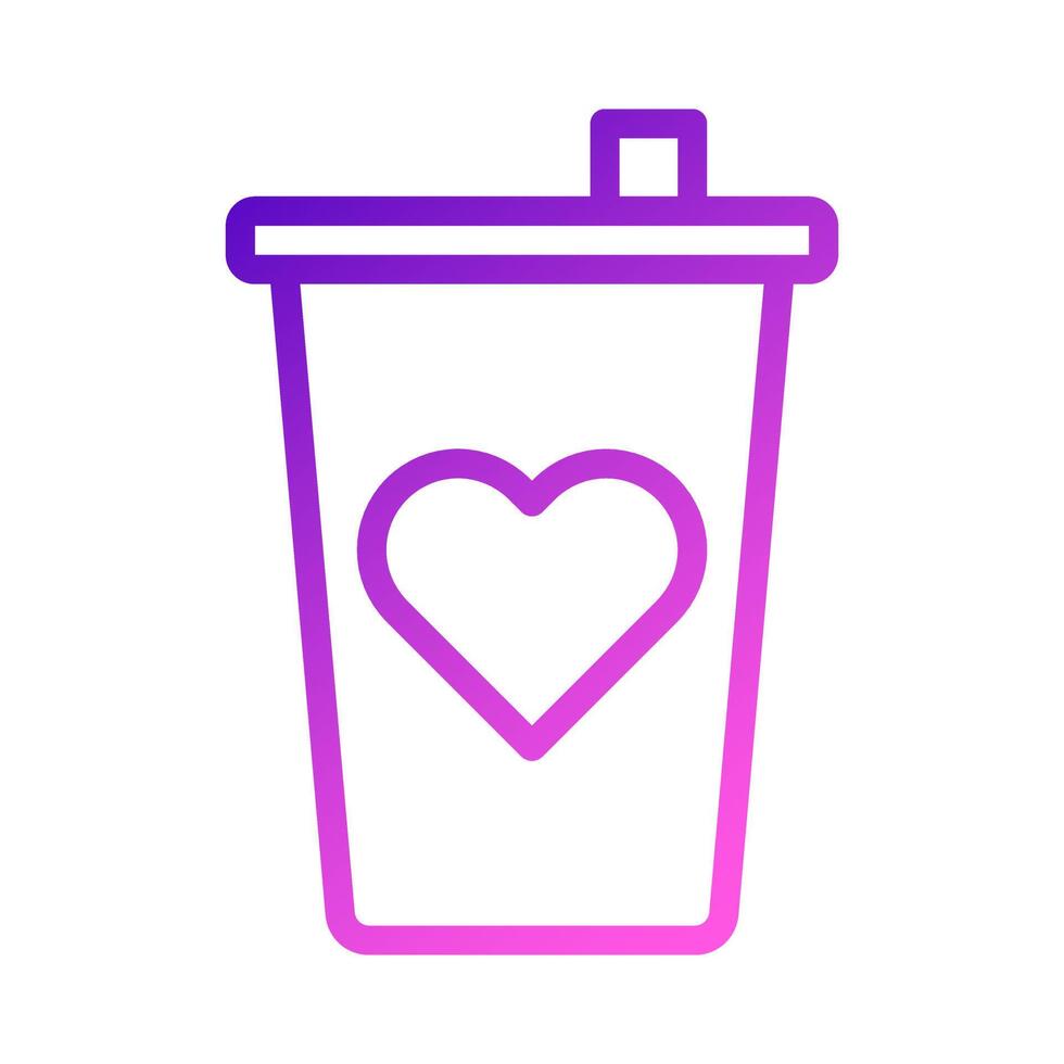 cup icon gradient purple pink style valentine illustration vector element and symbol perfect.