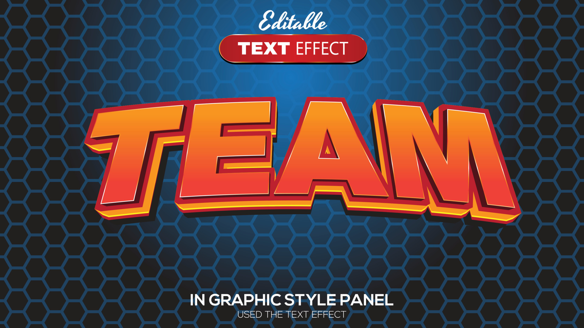 3D editable text effect team theme 19514446 Vector Art at Vecteezy