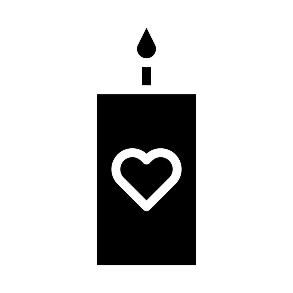 candle icon gradient solid valentine illustration vector element and symbol perfect.