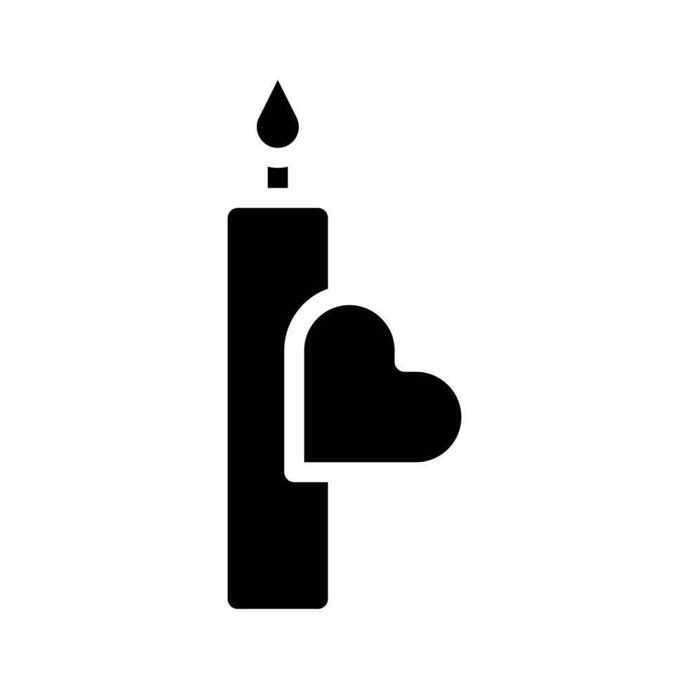 candle icon gradient solid valentine illustration vector element and symbol perfect.