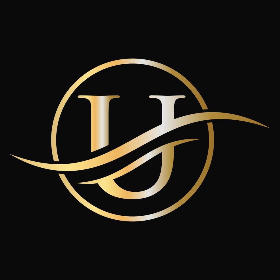 Letter U Logo Design for business and company identity with luxury concept vector