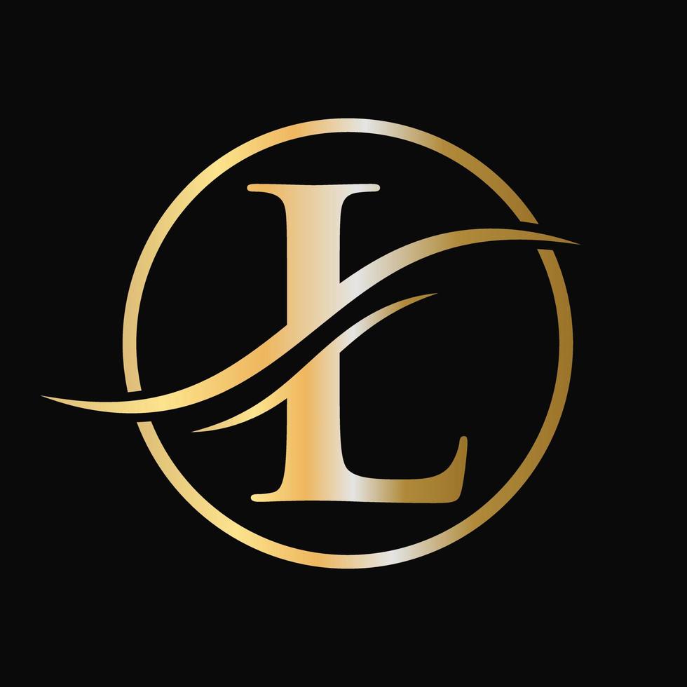 Letter L Logo Design for business and company identity with luxury concept vector
