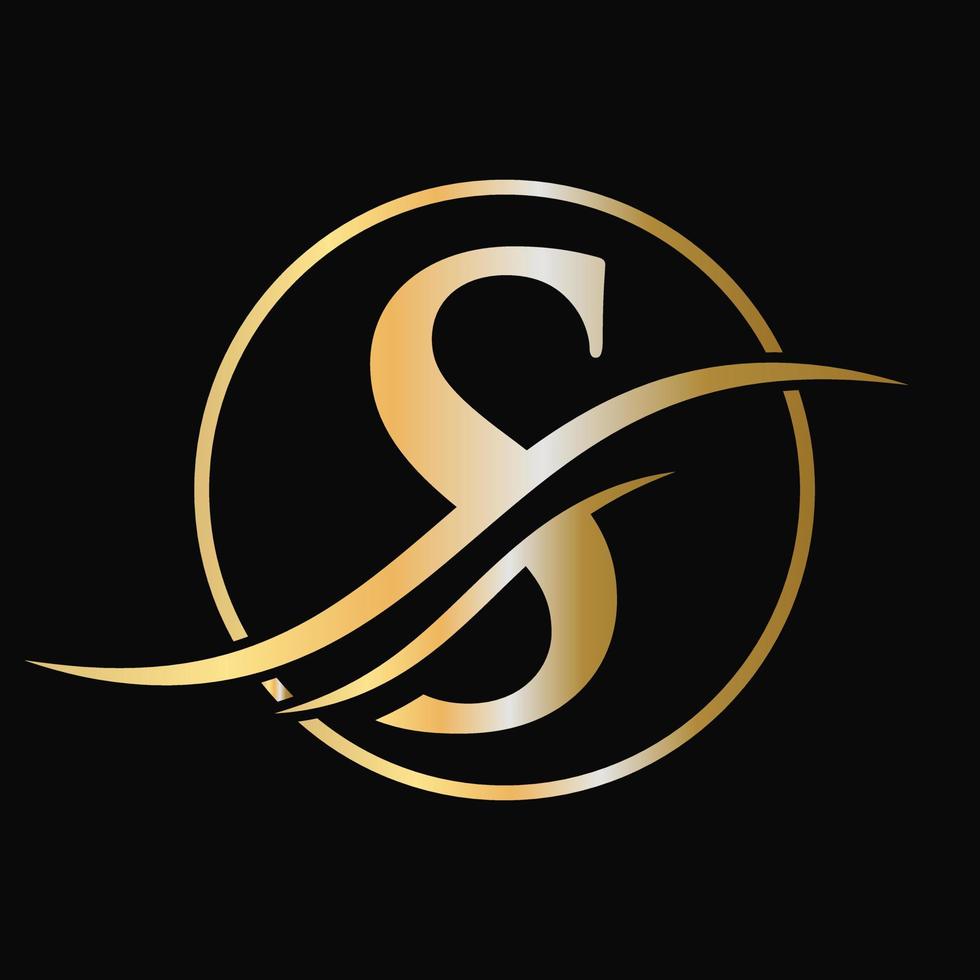 Letter S Logo Design for business and company identity with luxury concept vector