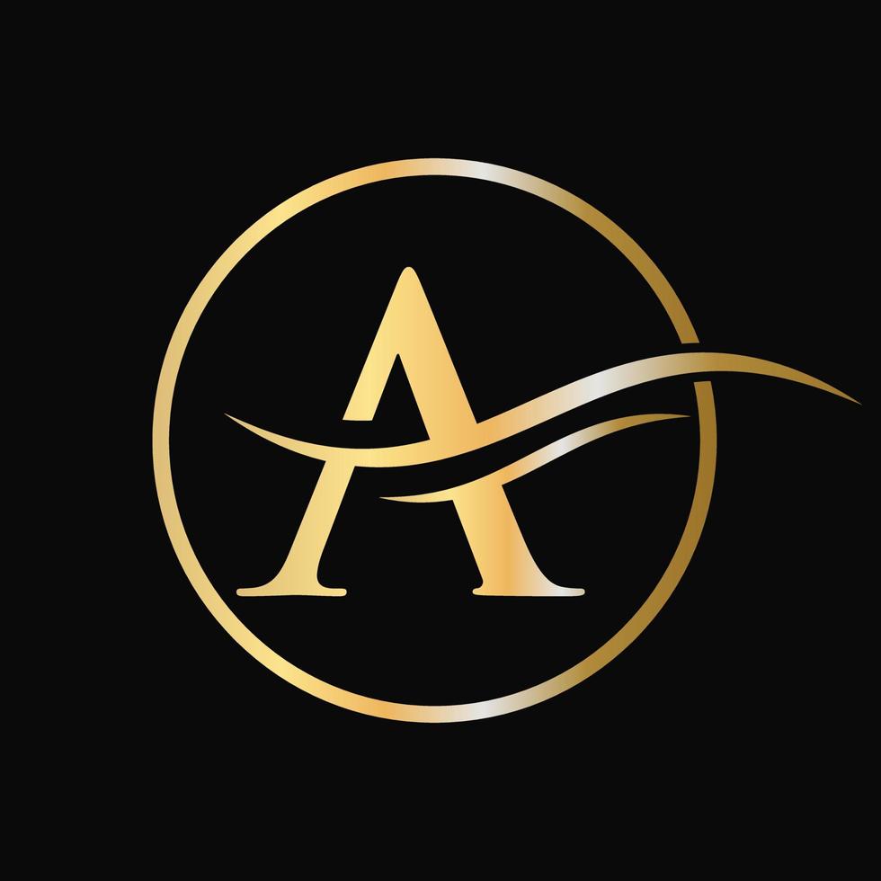 Letter A Logo Design for business and company identity with luxury concept vector