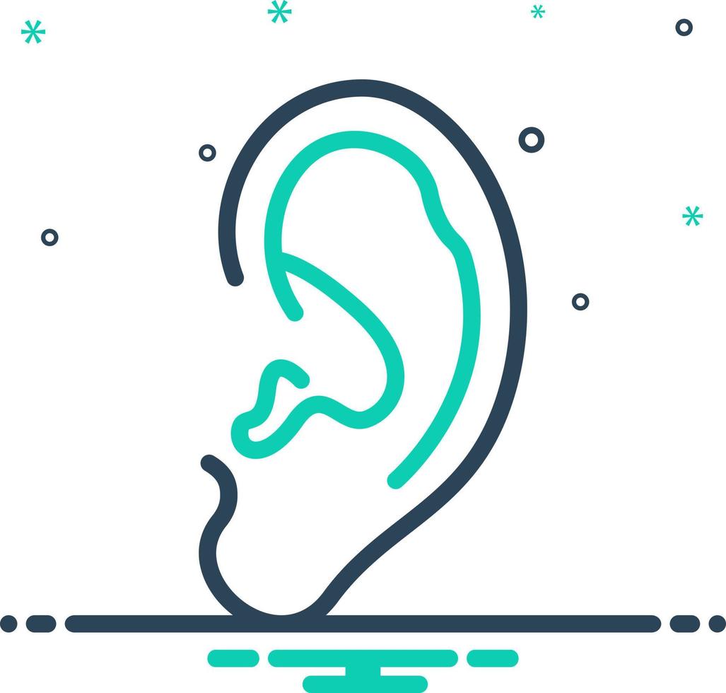 mix icon for ear vector