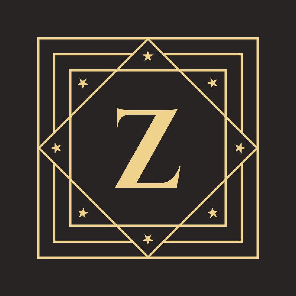 Creative Letter Z Logo with Elegant and Stylish Luxury Concept. Initial Luxurious Logo Template vector