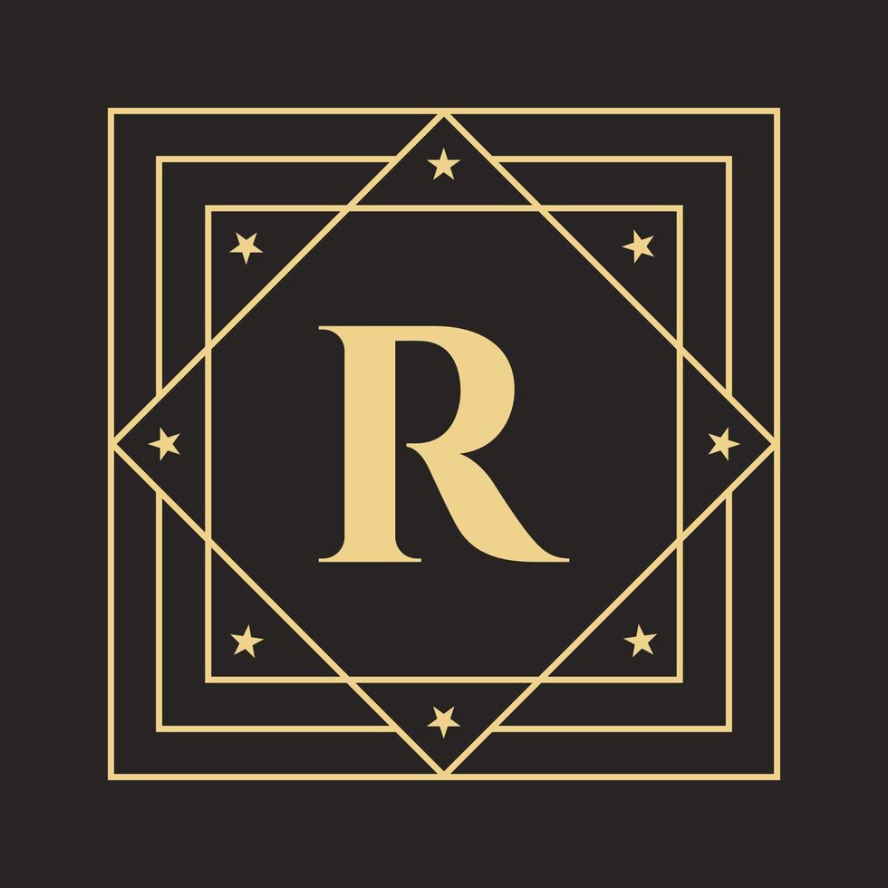 Creative Letter R Logo with Elegant and Stylish Luxury Concept. Initial Luxurious Logo Template vector