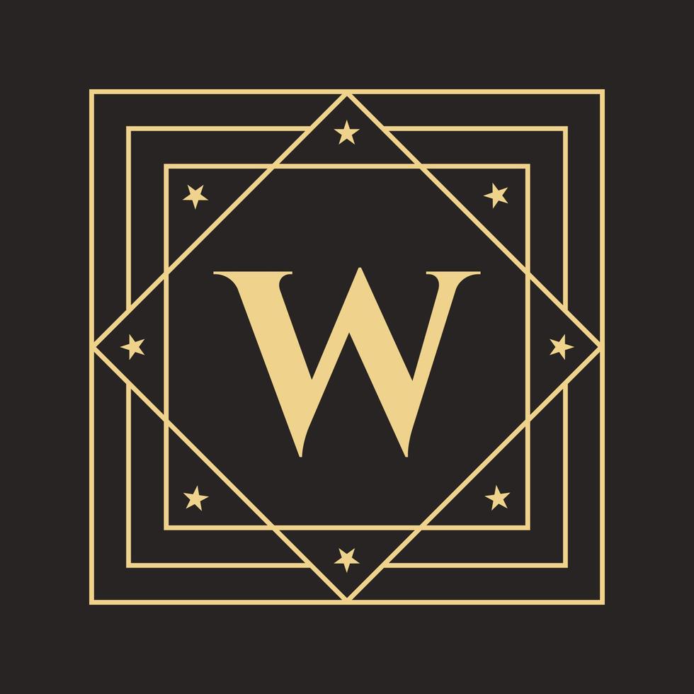 Creative Letter W Logo with Elegant and Stylish Luxury Concept. Initial Luxurious Logo Template vector