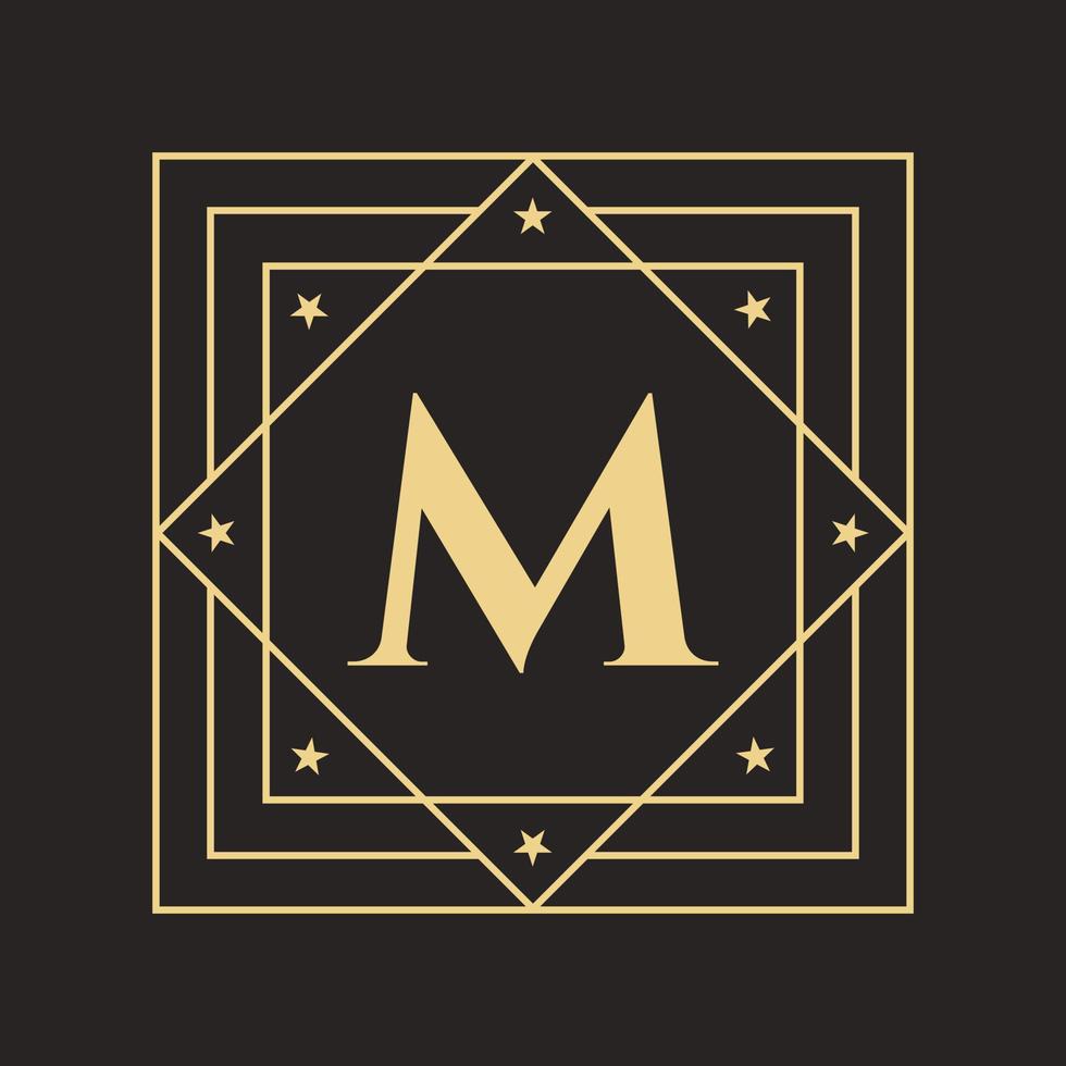 Creative Letter M Logo with Elegant and Stylish Luxury Concept ...