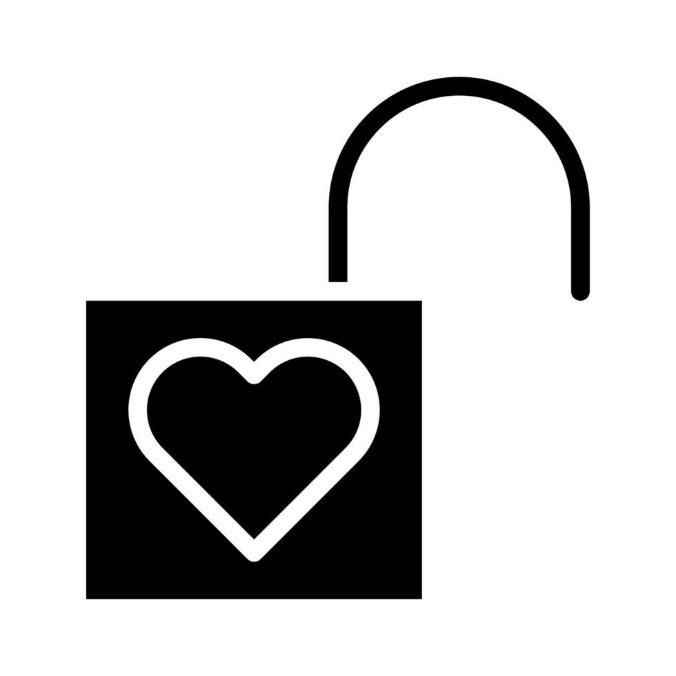 padlock icon gradient solid valentine illustration vector element and symbol perfect.