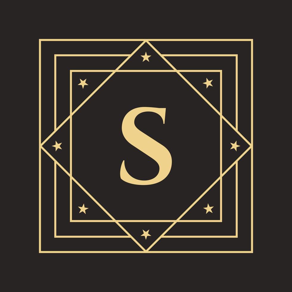 Creative Letter S Logo with Elegant and Stylish Luxury Concept. Initial Luxurious Logo Template vector