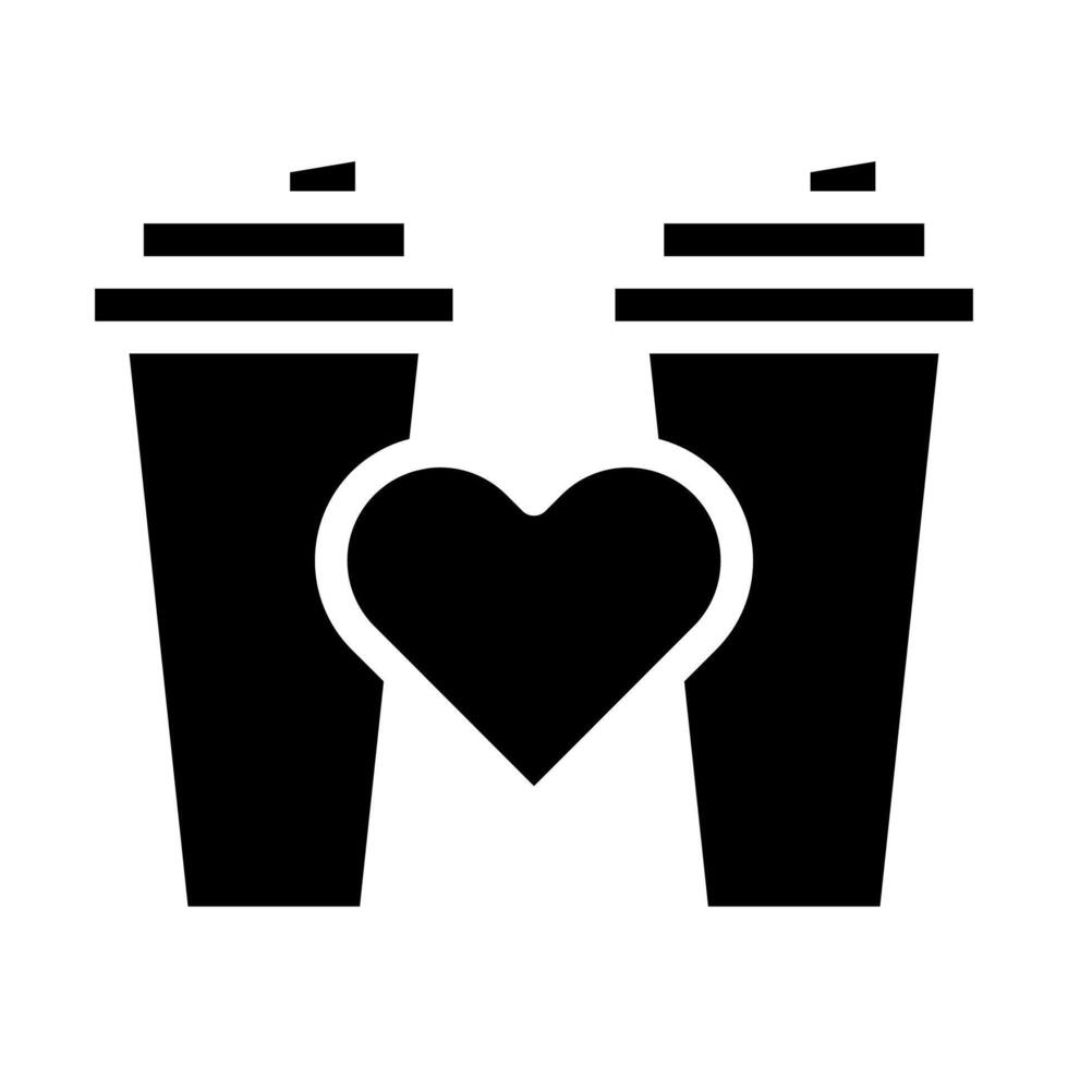 cup icon gradient solid valentine illustration vector element and symbol perfect.