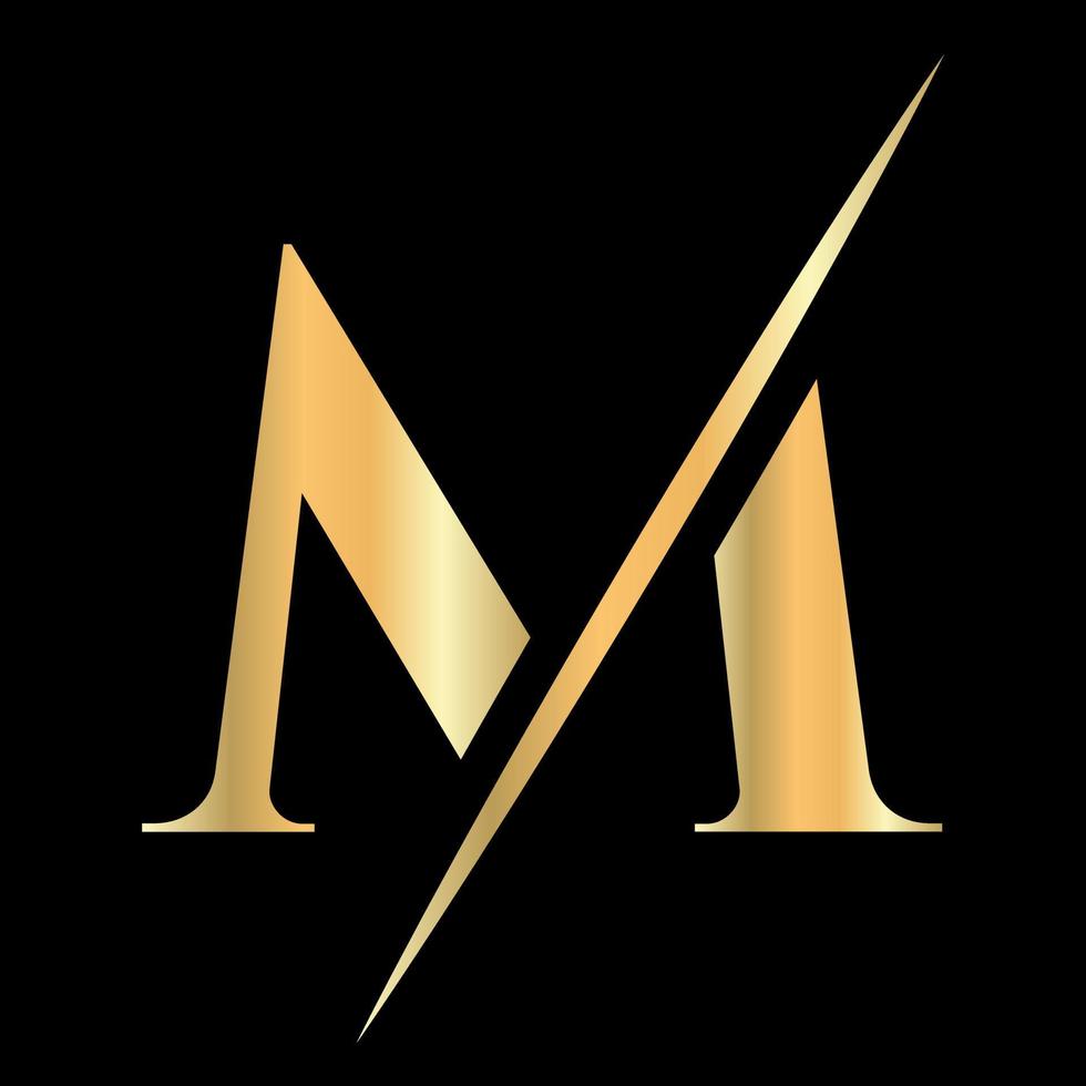 Initial Monogram Letter M Logo Design for Beauty, Royal Sign, Luxury and Fashion, Spa Company Vector Template