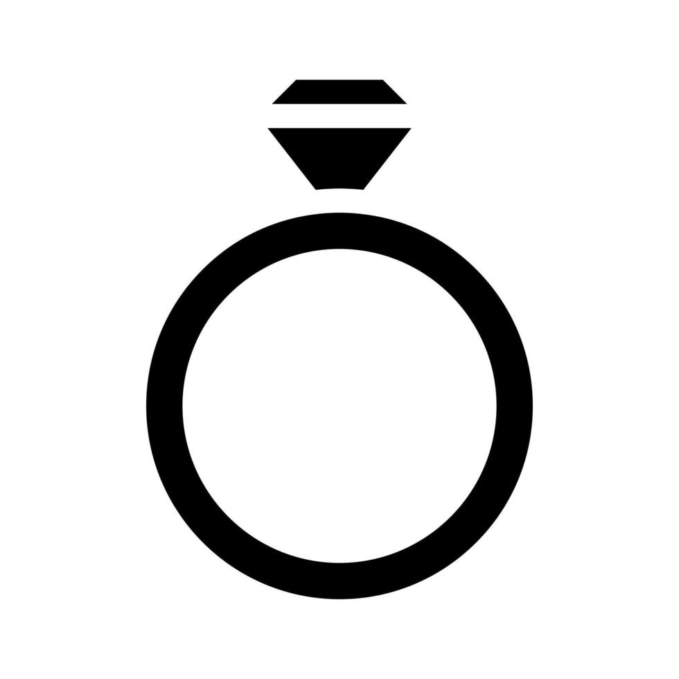 icono de anillo degradado sólido ilustración de San Valentín elemento vectorial y símbolo perfecto. vector