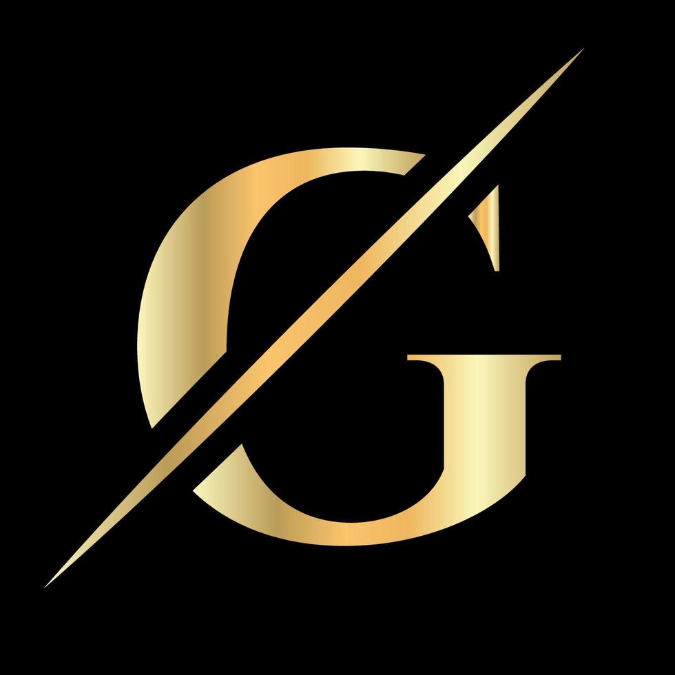 diseño inicial del logotipo de la letra g del monograma para la belleza, el signo real, el lujo y la moda, la plantilla vectorial de la empresa de spa vector