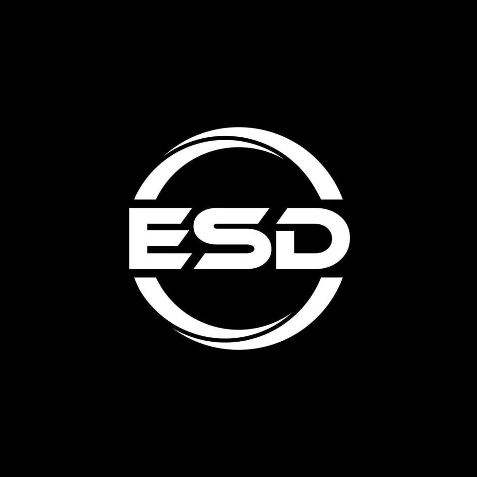 diseño de logotipo de letra esd en ilustración. logotipo vectorial, diseños de caligrafía para logotipo, afiche, invitación, etc. vector