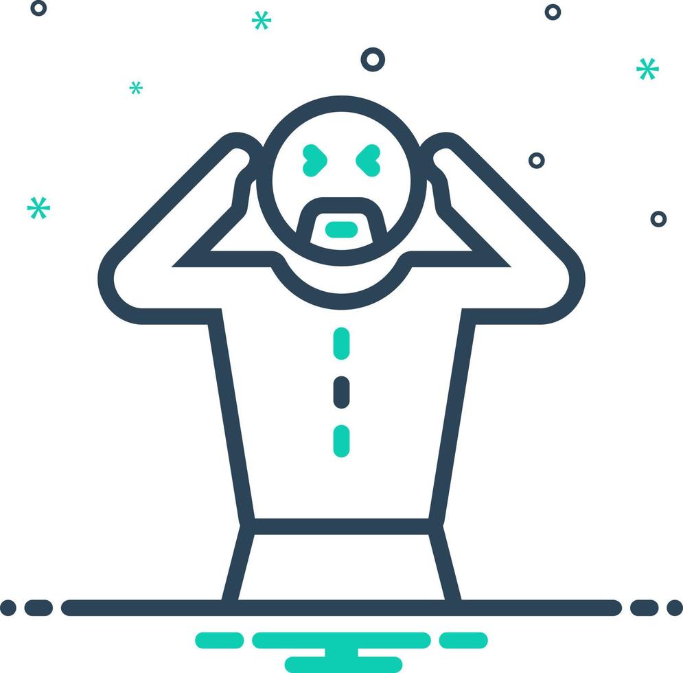 mix icon for unable vector