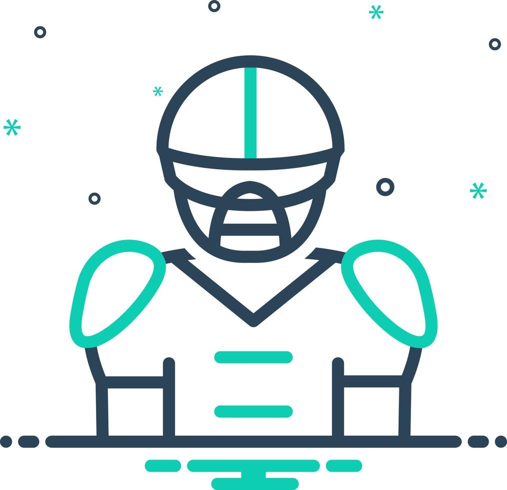 mix icon for quarterback vector