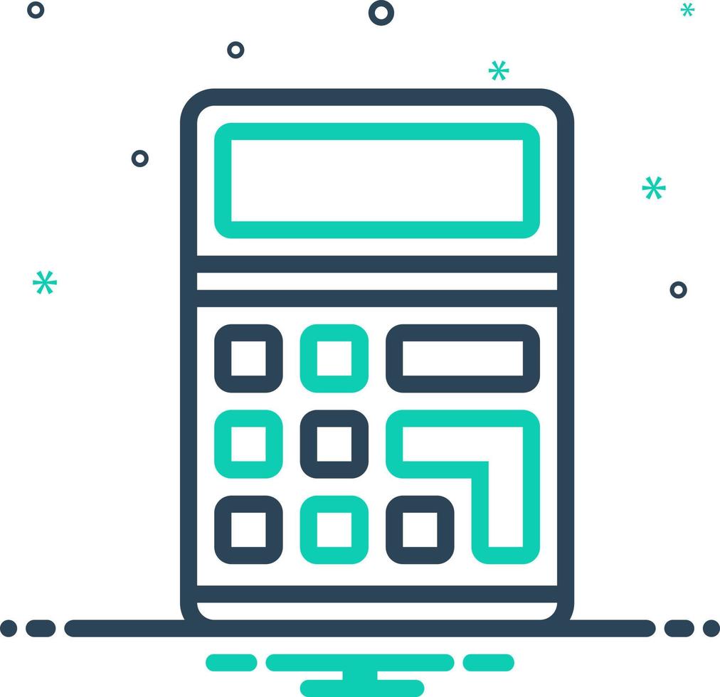 mix icon for calculate vector